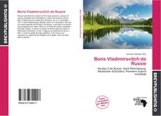 Buchcover von Boris Vladimirovitch de Russie