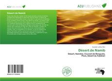 Désert de Namib kitap kapağı