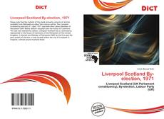 Portada del libro de Liverpool Scotland By-election, 1971