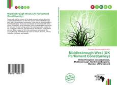 Buchcover von Middlesbrough West (UK Parliament Constituency)