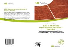 Bookcover of 2003 Campionati Internazionali di Sicilia – Doubles