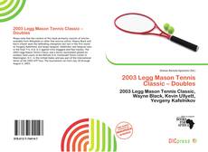 Copertina di 2003 Legg Mason Tennis Classic – Doubles