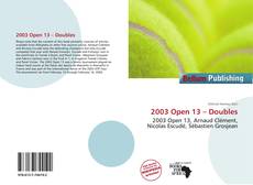 Buchcover von 2003 Open 13 – Doubles