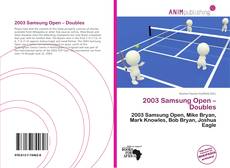 2003 Samsung Open – Doubles kitap kapağı