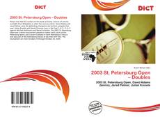 Bookcover of 2003 St. Petersburg Open – Doubles