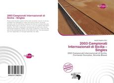 Portada del libro de 2003 Campionati Internazionali di Sicilia – Singles