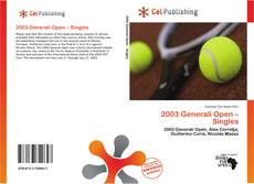 Buchcover von 2003 Generali Open – Singles