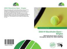 Borítókép a  2003 If Stockholm Open – Singles - hoz