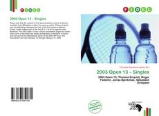 Bookcover of 2003 Open 13 – Singles