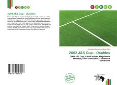 2003 J&S Cup – Doubles的封面