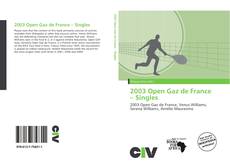 Capa do livro de 2003 Open Gaz de France – Singles 