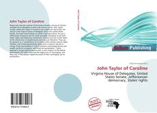 Portada del libro de John Taylor of Caroline