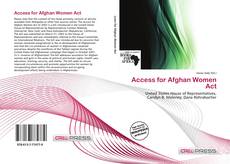 Couverture de Access for Afghan Women Act