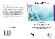 Bookcover of David Orton (Deep Ecology)