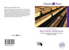 Portada del libro de McCormick Subdivision