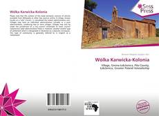 Wólka Karwicka-Kolonia kitap kapağı