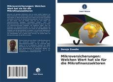 Buchcover von Mikroversicherungen: Welchen Wert hat sie für die Mikrofinanzsektoren