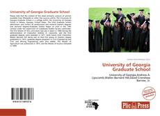 Capa do livro de University of Georgia Graduate School 