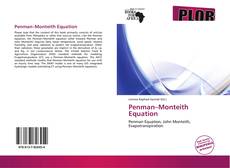 Bookcover of Penman–Monteith Equation