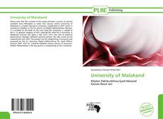 Portada del libro de University of Malakand