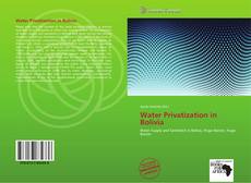 Capa do livro de Water Privatization in Bolivia 