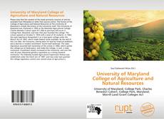 University of Maryland College of Agriculture and Natural Resources的封面