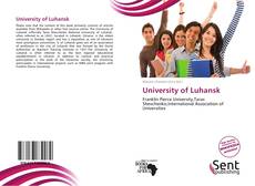 Capa do livro de University of Luhansk 