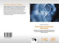 Capa do livro de University of Medicine, Mandalay 