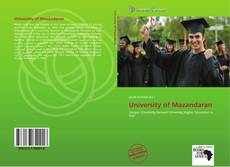 Bookcover of University of Mazandaran