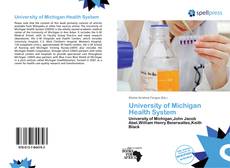University of Michigan Health System kitap kapağı