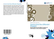 Bookcover of Violent And Sex Offender Register