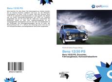 Portada del libro de Benz 12/30 PS