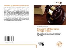 Bookcover of University of Oklahoma College of Law