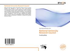Copertina di National University Research Council