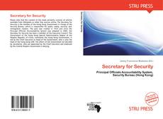 Secretary for Security kitap kapağı