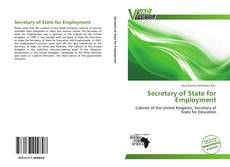 Capa do livro de Secretary of State for Employment 