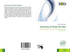 Bookcover of Secretary of State for War