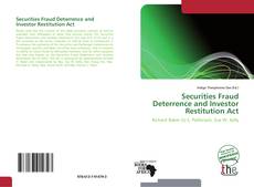 Capa do livro de Securities Fraud Deterrence and Investor Restitution Act 