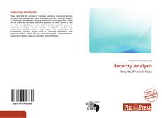 Capa do livro de Security Analysis 