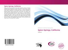 Bookcover of Spiers Springs, California
