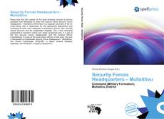 Capa do livro de Security Forces Headquarters – Mullaittivu 