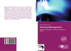 Bookcover of Security Management