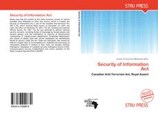 Security of Information Act kitap kapağı
