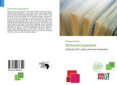 Osmund Jayaratne kitap kapağı