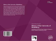 Buchcover von History of the University of Heidelberg