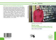 Capa do livro de Beck’sche Universitätsbuchhandlung 