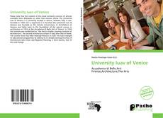 University Iuav of Venice kitap kapağı