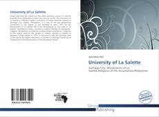 Capa do livro de University of La Salette 