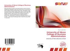 Couverture de University of Akron College of Business Administration