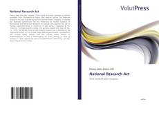 Buchcover von National Research Act